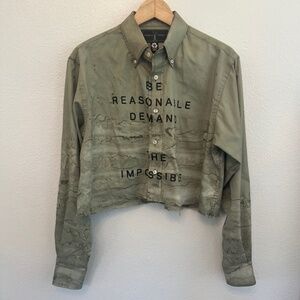 Be Reasonable Demand The Impossible Long Sleeve Button Down Collared Shirt